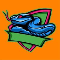 viper logo esports, for game squads, teams, and the reptile lover community vector