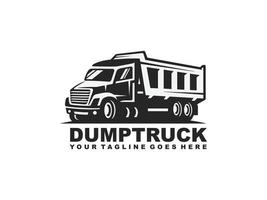 Dump truck logo design vector