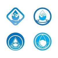 Water drop logo template vector