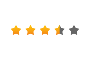 5 star rating review, star png transparent