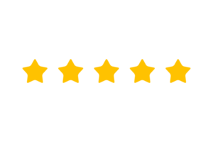 5 star rating review, star png transparent