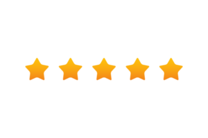 5 star rating review, star png transparent