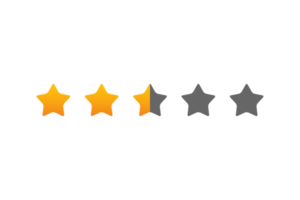 5 star rating review, star png transparent