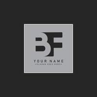 Initial Letter BF Logo - Minimal Business Logo vector