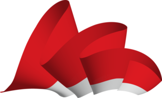 Indonesia flag ribbon flutter png