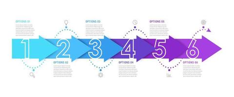 Vector Infographic label design template with icons and 6 options or steps. Can be used for process diagram, presentations, workflow layout, banner, flow chart, info graph.