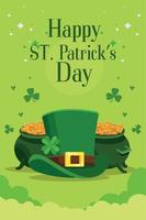 saint patricks day postcard vector