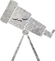 retro illustration style cartoon telescope vector