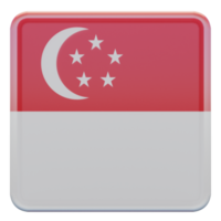 Singapore 3d textured glossy square flag png