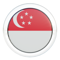 Singapore 3d textured glossy circle flag png