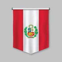 pennant with flag vector