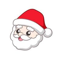 Happy Santa Claus head cartoon illustration vector