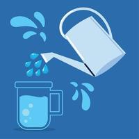 watering can pouring water vector