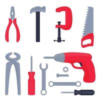 work tools and repair equipment vector