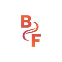 BF gradient logo for your company vector