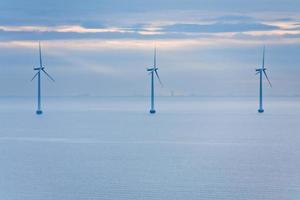 offshore wind farm  at early morning photo