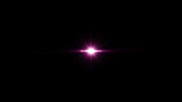 Loop center flickering pink purple optical lens flares video