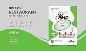 Abstract Restaurant Food Flyer Templates or Delicious Food Menu Flyer Design vector