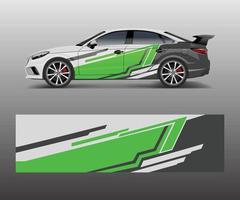 Racing car wrap design. wrap design for custom sport car. vector