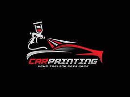 Car painting logo design vector illustration