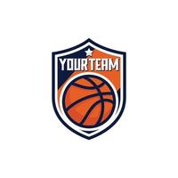 Basketball team emblem logo design vector illustration