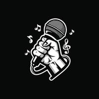 Karaoke logo design vector