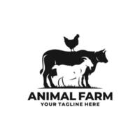 Farm animal logo vector