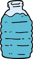 hand drawn doodle style cartoon water bottle vector