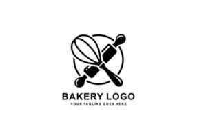 Bakery simple flat logo vector