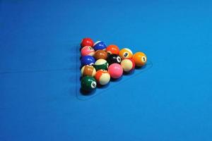 billiard balls view photo