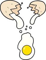 fresh cracked egg vector