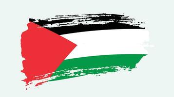 New brush grunge texture Palestinian flag vector