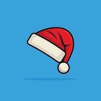 Santa cap, Christmas hat icon, symbol, design. Winter vector illustration