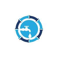 plumbing logo Vector icon design illustration