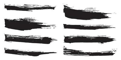 Ink grunge brush stroke collection vector