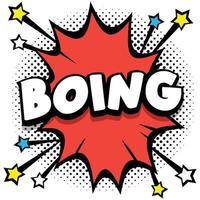 boing Pop art comic speech bubbles book sound effects vector