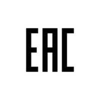 Eurasian conformity mark icon symbol vector. EAC mark icon vector