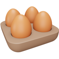 bandeja de huevos icono isométrico de representación 3d. png