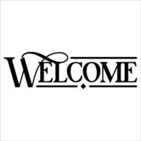 Welcome wonderful and stylish typography vector