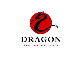 Dragon illustration logo, on a white background. vector