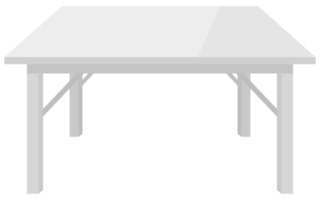 mesa de plástico blanco en blanco png