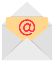 ícone de e-mail em design plano png