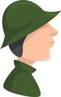 Green hat, illustration, vector on white background