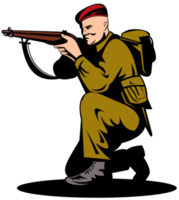 British world war two soldier aiming rifle png