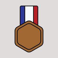 illustration of bronze medal vector