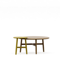 conjunto de mesa isométrica render 3d frontal png