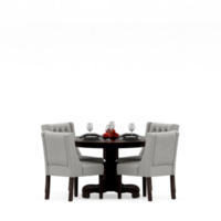 conjunto de mesa isométrica render 3d frontal png