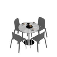 Isometric Table set Perspective 3D render png