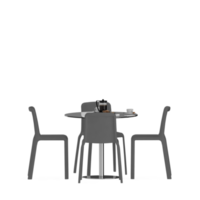 Isometric Table set front 3D render png