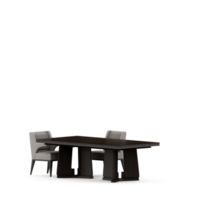 Isometric Table set front 3D render png